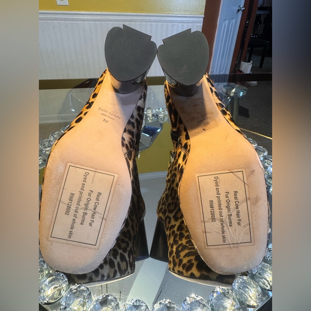 NWOTB Kate Spade Leopard Print Haircalf Rudy Boots, US 7 M - Picture 12 of 13